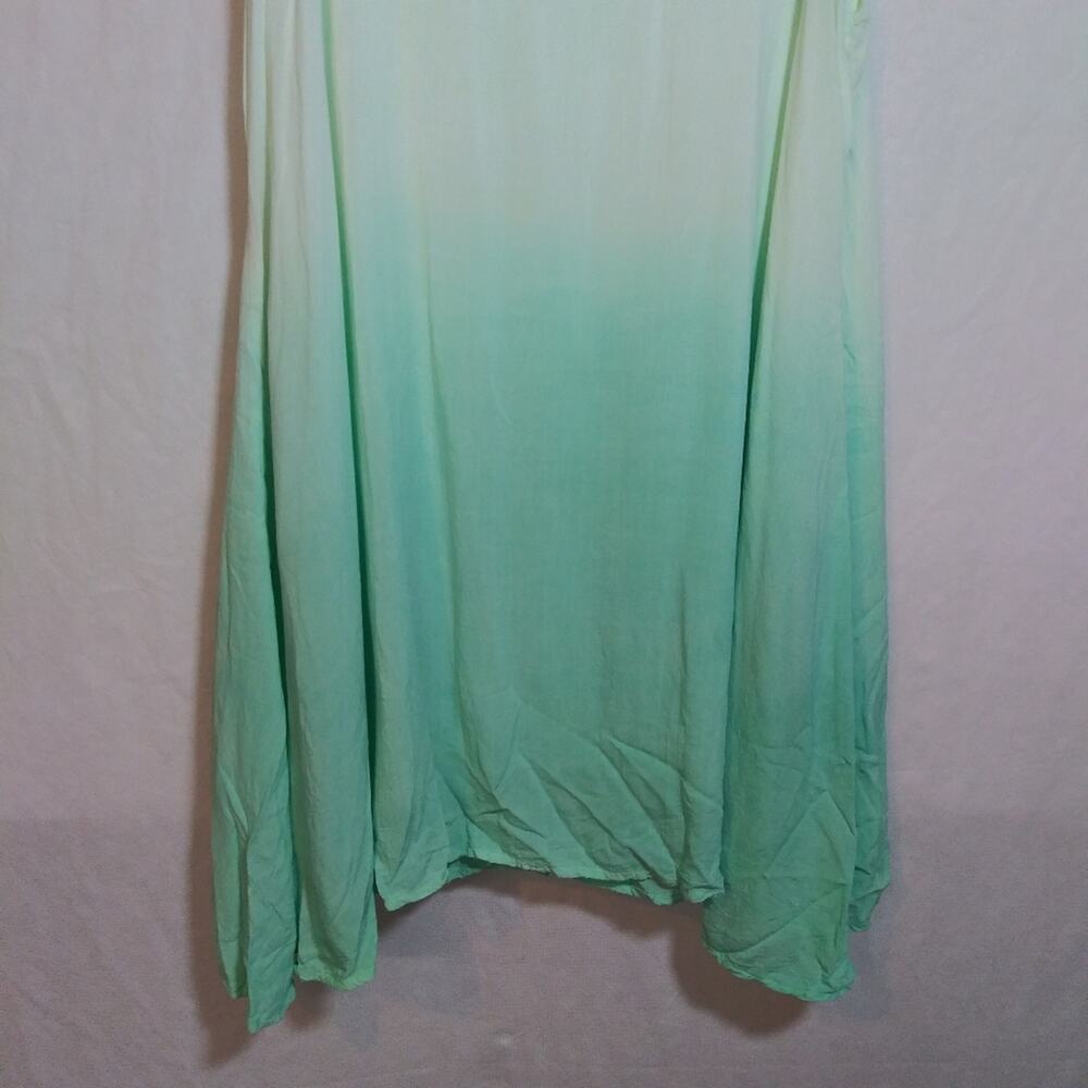 Revolve Bishop & Young Ombré Dip Dye Light Green Tunic Dress Size M - Picture 3 of 7